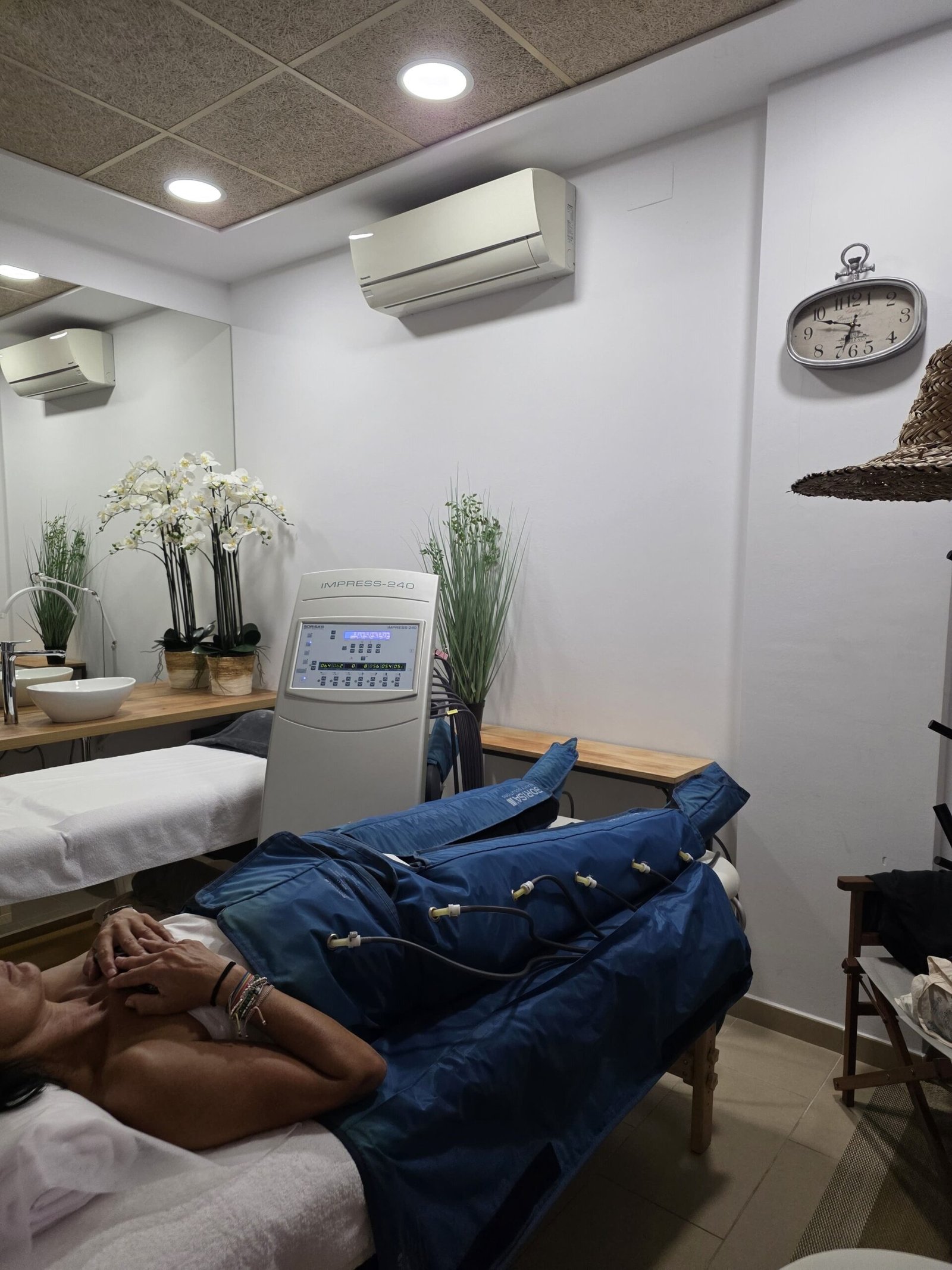 Presoterapia, Masaje drenaje linfático para piernas